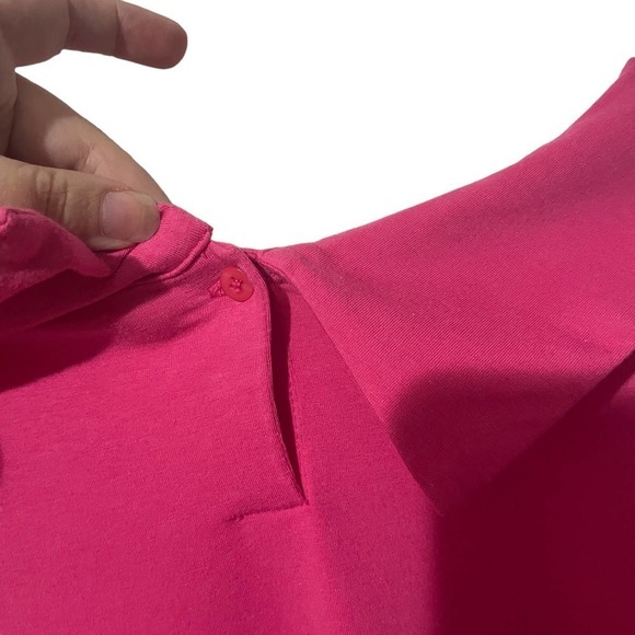 TALBOTS Pima Cotton Modal Blend Pink Peter Pan Collar Tank Top - Picture 6 of 6